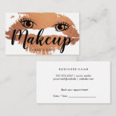 Carte De Rendez-vous Maquillage de beauté expressif (Devant / Derrière)
