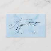 Carte De Rendez-vous Maquillage et cheveux bleu moderne (Devant)