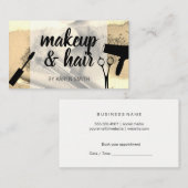 Carte De Rendez-vous Maquillage et cheveux | Kit maquillage (Devant / Derrière)