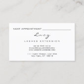 Carte De Rendez-vous Maquillage Eyebrow Nom Lash Parties scintillant Ve (Dos)
