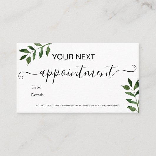 Carte De Rendez-vous Maquillage minimaliste (Devant)