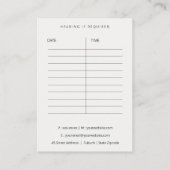 Carte De Rendez-vous Maquillage vert clair Artiste Cosmologiste Rendez- (Dos)