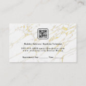 Carte De Rendez-vous Maquiller les brosses | Logo des ciseaux de salon (Dos)