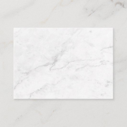 Carte De Rendez-vous Marbre Blanc (Devant)