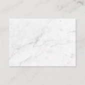 Carte De Rendez-vous Marbre Blanc (Dos)