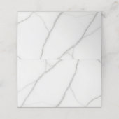 Carte De Rendez-vous Marbre Blanc (Extérieur déplié)