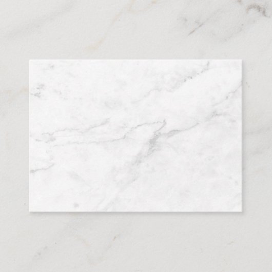 Carte De Rendez-vous Marbre Blanc (Devant)