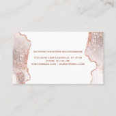 Carte De Rendez-vous Marbre blanc chic Agate Or rose (Dos)