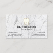 Carte De Rendez-vous Marbre blanc Dentiste Soins Dentaires Nomination (Devant)