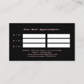 Carte De Rendez-vous Marbre blanc élégant Rose Gold Nomination (Dos)