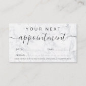 Carte De Rendez-vous Marbre blanc moderne tendance ombre professionnel (Devant)