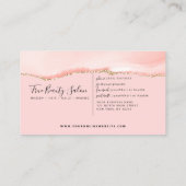 Carte De Rendez-vous Marbre d'agate rose pâle (Dos)