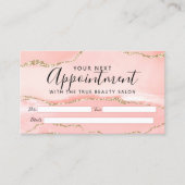Carte De Rendez-vous Marbre d'agate rose pâle (Devant)