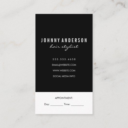 Carte De Rendez-vous Marbre de ciseaux de salon (Dos)