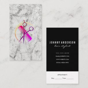Carte De Rendez-vous Marbre de ciseaux de salon