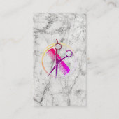 Carte De Rendez-vous Marbre de ciseaux de salon (Devant)