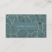 Carte De Rendez-vous Marbre moderne Gold Gemstone Turquoise (Devant)