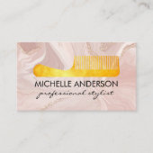 Carte De Rendez-vous Marbre rose | Comb (Devant)