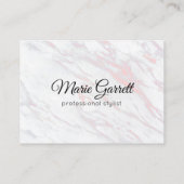 Carte De Rendez-vous Marbre Rose et Gris Moderne (Dos)