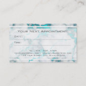 Carte De Rendez-vous marbre turquoise esthétique (Dos)