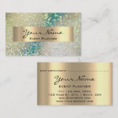 CARTE DE RENDEZ-VOUS MARIAGE MAKEUP ARTISTE COUCH GREEN HOLOGRAPH (Devant / Derrière)