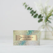 CARTE DE RENDEZ-VOUS MARIAGE MAKEUP ARTISTE COUCH GREEN HOLOGRAPH (Debout devant)