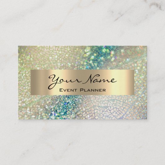 CARTE DE RENDEZ-VOUS MARIAGE MAKEUP ARTISTE COUCH GREEN HOLOGRAPH (Devant)