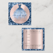 Carte De Rendez-vous Mariage Planificateur d'événements Rose Style Part (Devant / Derrière)