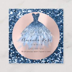 Carte De Rendez-vous Marine rose de bleu de parties scintillantes de