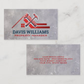 Carte De Rendez-vous Marteaux | Icône sur le toit | Logo d'accueil (Devant / Derrière)