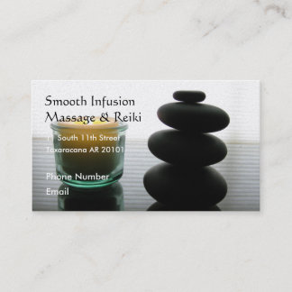 Carte De Rendez-vous Massage de pierres et bougie