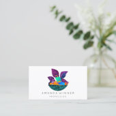 Carte De Rendez-vous Massage Spa Wellness Custom Logo Lotus (Debout devant)