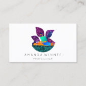 Carte De Rendez-vous Massage Spa Wellness Custom Logo Lotus (Devant)