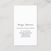 Carte De Rendez-vous Massage Spa Wellness Floral Stone Logo Rose (Dos)
