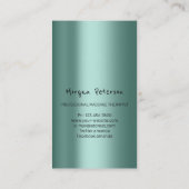 Carte De Rendez-vous Massage Spa Wellness Floral Stone Logo Vert (Dos)