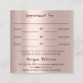 Carte De Rendez-vous Massage Spa Wellness Flower Rose Logo Pierres (Dos)