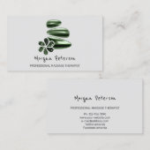 Carte De Rendez-vous Massage Spa Wellness Green Logo Gris (Devant / Derrière)