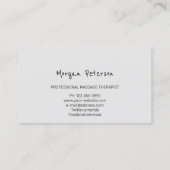 Carte De Rendez-vous Massage Spa Wellness Green Logo Gris (Dos)