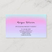 Carte De Rendez-vous Massage Spa Wellness Holographique Logo Pierre de (Dos)