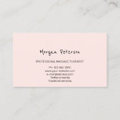 Carte De Rendez-vous Massage Spa Wellness Logo Flower Rose vert (Dos)