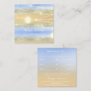 Carte De Rendez-vous Massage Spa Wellness Pastel Gold Lights Beauté