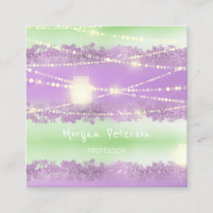 Carte De Rendez-vous Massage Spa Wellness Purple Gold Lights Beauté