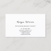 Carte De Rendez-vous Massage Spa Wellness Rose Logo Minimalisme (Dos)