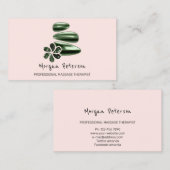 Carte De Rendez-vous Massage Spa Wellness Rose Woodland Logo (Devant / Derrière)
