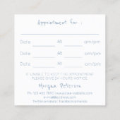Carte De Rendez-vous Massage Spa Wellness Stone Blue White Logo (Dos)