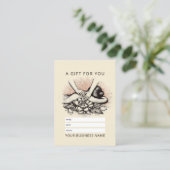 Carte De Rendez-vous Massage Thérapie Guérison Mains Énergie Spa Bien-ê (Debout devant)