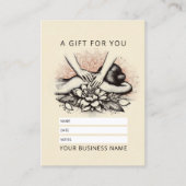 Carte De Rendez-vous Massage Thérapie Guérison Mains Énergie Spa Bien-ê (Devant)