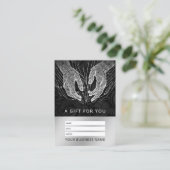 Carte De Rendez-vous Massage Thérapie Guérison Mains Énergie Spa Bien-ê (Debout devant)