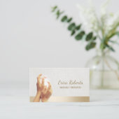 Carte De Rendez-vous Massage Thérapie Healing Hands Spa Nomination (Debout devant)