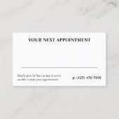 Carte De Rendez-vous Matte Black Gris Monogramme Professionnel (Devant)